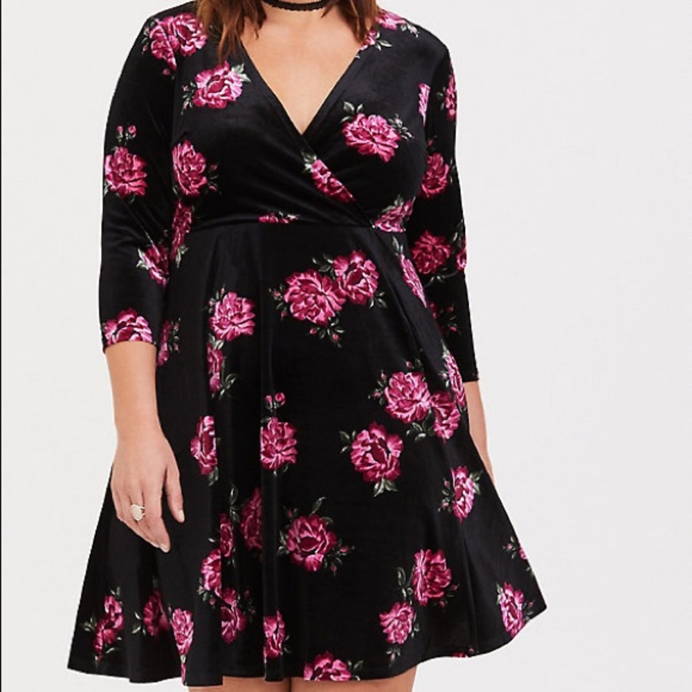 Torrid Velvet Wrap Dress